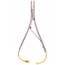 07-236 Иглодержатель микрохирургический прямой Mathieu, 140 мм, карбид-вольфрамовые вставки (1шт) AGILE