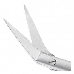 19-10 Ножницы хирургические двойные угловые Locklin, 160 мм, зубчатые
