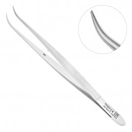 AB 565/14 Пинцет для удаления осколков изогнутый, 14,5 см, NOPA
