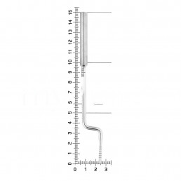 40-34 Остеотом изогнутый bajonett, 2,8 мм, выпуклый кончик, 6-8-10-12-14-16 мм