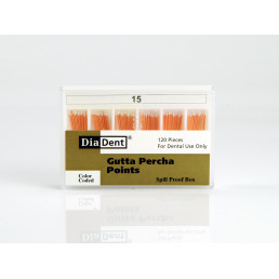 Гуттаперча DiaDent .02 №15 (120 шт/уп) 