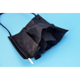 Маски одноразовые Новимед ЭКО на резинках 3-слойные чёрные (50 шт.), NOVIMED ECO (пакет)