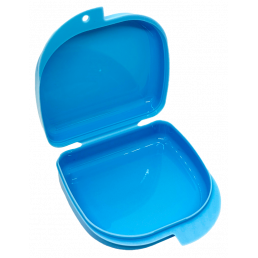Контейнер для зубных протезов, кап, Средний,  Голубой (1шт) COTISEN