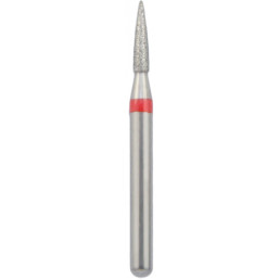 Бор алмазный 860-012F-FG (1шт) форма пламевидный, мелкое зерно, NTI