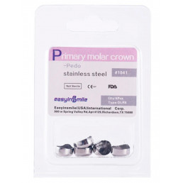DLR6, Коронки из нержавеющей стали для временных зубов (5шт.), EASYINSMILE