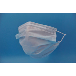 Маски одноразовые на резинках 3-слойные голубые (50 шт) NOVIMED (в п/э)