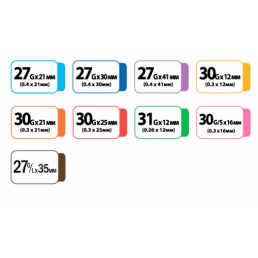 Иглы карпульные NOP 41мм*0.4 27G (уп 100шт) Spident