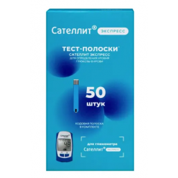 Тест-полоски Сателлит Экспресс (50 шт) Элта