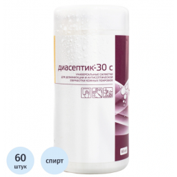 Салфетки дезинф. Диасептик-30 С (Банка) 60шт Интерсэн-плюс