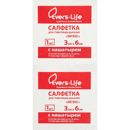 Салфетка с нашатырем для стимуляции дыхания Evers Life (3х6 см) (150 шт) Эвтекс