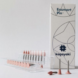 Энсмарт Пин набор (30 шт), силиконовые полиры, мягкий, 3 формы, пин сталь, Кагаяки (Kagayaki Ensmart pin)