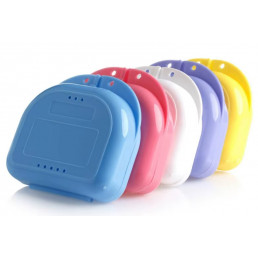 Контейнер для зубных протезов, кап, Малый, Синий (1шт) Jaan