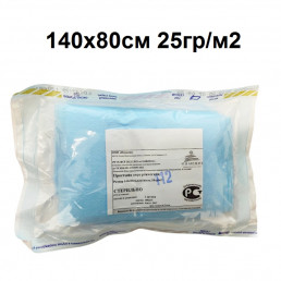 Простыня операционная стерильная 80 см Х 140 см, Голубая, плотн 25гр/кв.м. (1шт) Инмедиз