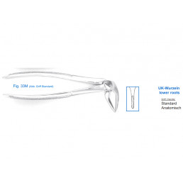 11-33M Щипцы для удаления зубов нижние, корневые