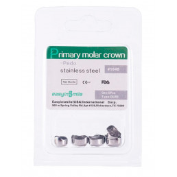 DLR5, Коронки из нержавеющей стали для временных зубов (5шт.), EASYINSMILE
