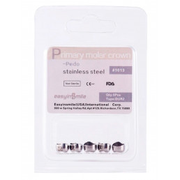 DUR2, Коронки из нержавеющей стали для временных зубов (5шт.), EASYINSMILE