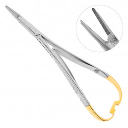 20-21 Иглодержатель хирургический прямой Mini-Rider Lichtenberg TC,140 мм, карбид-вольфрамовые вставки