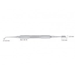 40-70 Инструмент для внесения костного материала, штопфер 4,0 мм, лопатка прямая 13,0 ммх 6,0 мм