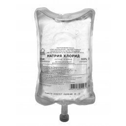 Физраствор - Натрия хлорид р-р 0,9% (пакет 500 мл) Медполимер