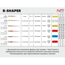 Р-Шейпер файл 21мм Ассорти (6 шт/уп) Geosoft Endoline (R-SHAPER Assorti 21mm)