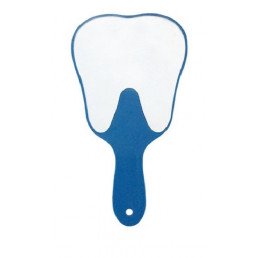 Зеркало пациента в форме зуба (1шт) Голубое