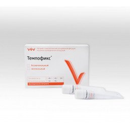 Темпофикс  БЕЗ эвгенола (50 г+15 г) Цемент для временной фиксации несъемных ортопедических конструкций, ВладМиВа