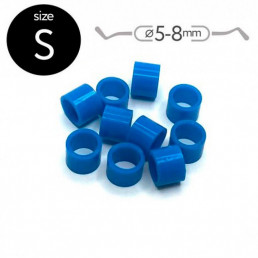 Маркировочные кольца для инструмента, S (5-8мм), синие, (50 шт) Fabri