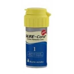 Sure-Cord  №1 (254см) (алюминий хлорид) ретракционная нить с пропиткой (1шт) SURE-ENDO (СуреКорд)