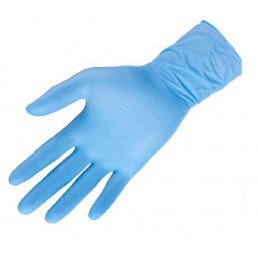 Перчатки нитрил, 100шт, Голубые AMPri L(8-9) (МедиОК)