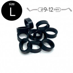 Маркировочные кольца для инструмента, L (9-12мм), черные, (50 шт) Fabri