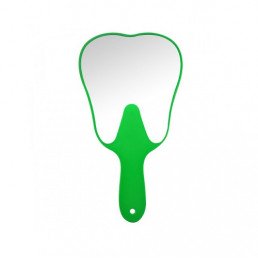 Зеркало пациента в форме зуба (1шт) Зеленое
