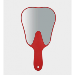 Зеркало пациента в форме зуба (1шт) Красное