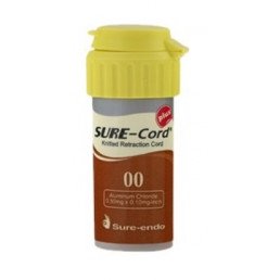 Sure-Cord  №00 (254см) (алюминий хлорид) ретракционная нить с пропиткой (1шт) SURE-ENDO (СуреКорд)
