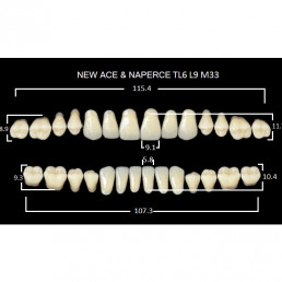 Глория  (А3-TL6-M33) (28шт) -двухслойные акриловые зубы. Yamahachi (GLORIA NEW ACE)