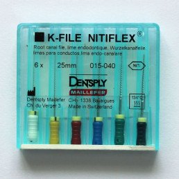 К-файл 25 мм ассорти №15-40 (6шт уп) Dentsply (Nitiflex)