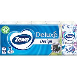 Платочки бумажные (21х21 см) (10 уп*10 шт) Zewa Deluxe Design