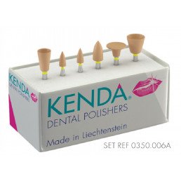 Кенда №0350.006  - набор полир. для финиш. полир. композитов и керамики (диск, конус, чашка) Kenda