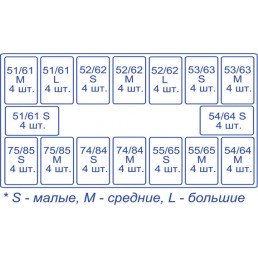 1.912 Матрицы контурные лавсановые закрытые "колпачки" для детских зубов (64 шт) ТОР ВМ — фото №3