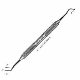 1303-2,0F Black Штопфер шарик- гладилка средняя с покрытием 2,0/ 2,0мм, Fabri