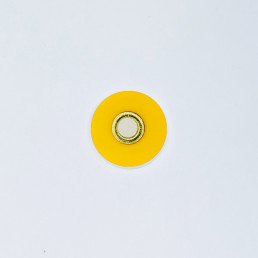 РаундФлекс М (50шт) 9,5мм, ЖЁЛТЫЙ(супермягкий), втулка металл, основание жёсткое, Кагаяки (Kagayaki RoundFlex M) (аналог Соф Лекс 3М)
