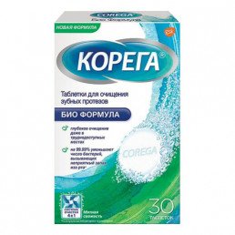 Корега Био Формула, таблетки для очищения зубных протезов (30 шт) ГлаксоСмитКляйн