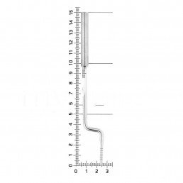 40-34 Остеотом изогнутый bajonett, 2,8 мм, выпуклый кончик, 6-8-10-12-14-16 мм — фото №3