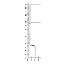 40-35 Остеотом изогнутый bajonett, 3,1 мм, выпуклый кончик, 6-8-10-12-14-16 мм — фото №3