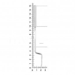 40-80 Остеотом изогнутый bajonett, 2,8 мм, вогнутый кончик, 6-8-10-12-14-16 мм — фото №4