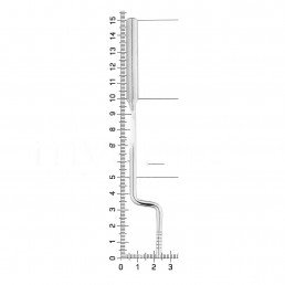 40-82 Остеотом изогнутый bajonett, 3,5 мм, вогнутый кончик, 6-8-10-12-14-16 мм — фото №4