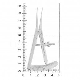 40-05 Кронциркуль (микрометр) изогнутый, малый, шкала 0-25 мм, длина 9 см — фото №4