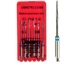 Пенетрационный дриль Unimetric №110 (6 шт/уп) 1 полоса, синий, Dentsply Maillefer 