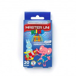 Лейкопластырь бактерицидный Master Uni Детский на полимерной основе (5,6х1,9 см) (20 шт) Master Uni