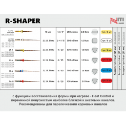 Р-Шейпер файл 21мм Ассорти (6 шт/уп) Geosoft Endoline (R-SHAPER Assorti 21mm) — фото №3