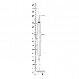 26-42BMF Кюрета Gracey, форма 13/14, ручка DELUXE, диаметр 10 мм, экстра легкая